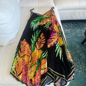 Dress with tropical print